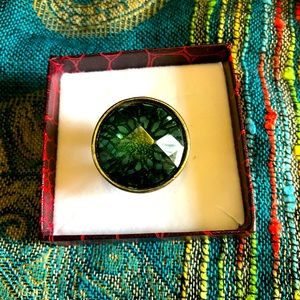 Large green statement ring